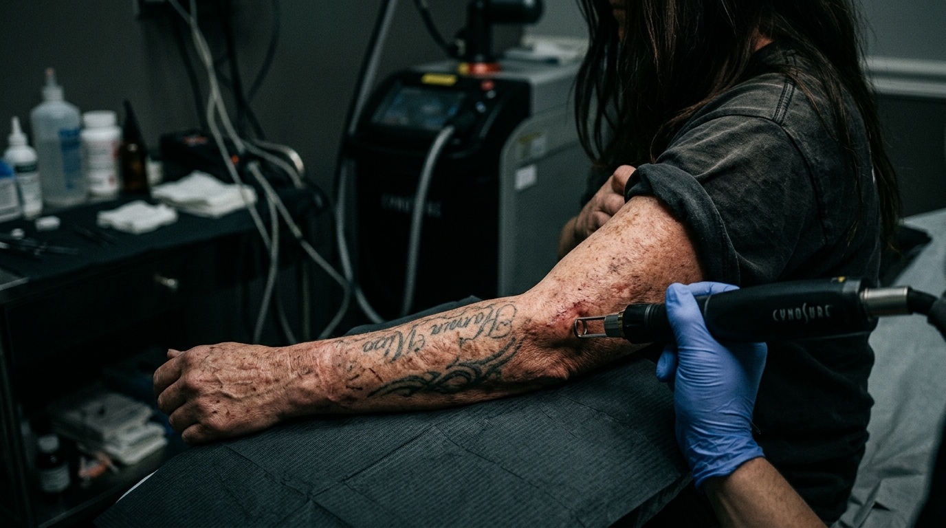 250 de tatuaje cu numele lui, inclusiv pe față. Acum le șterge