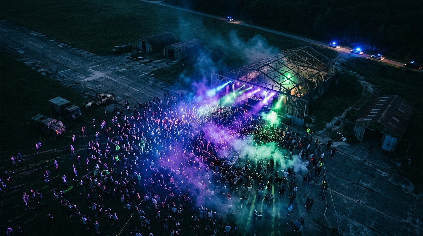 40.000 de ravers pe un câmp minat: raveul ilegal care a șocat Franța