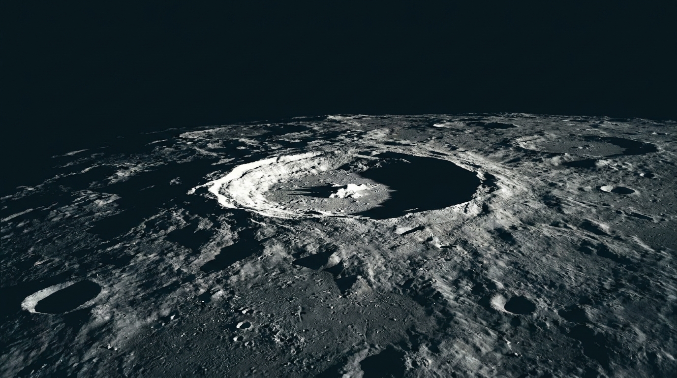 Craterul lunar uriaș, mai mare decât Colosseumul, format brusc în 2024