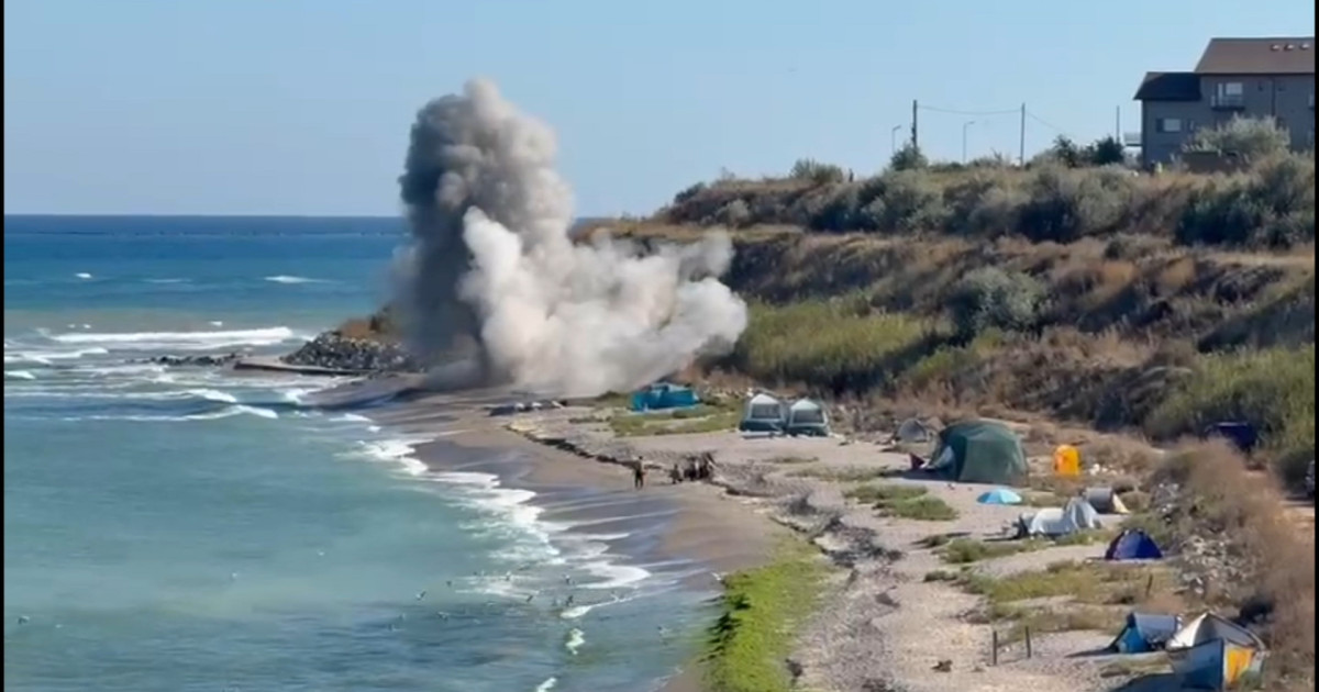Drona cu explozibil gasita pe plaja Tuzla, detonata de armata