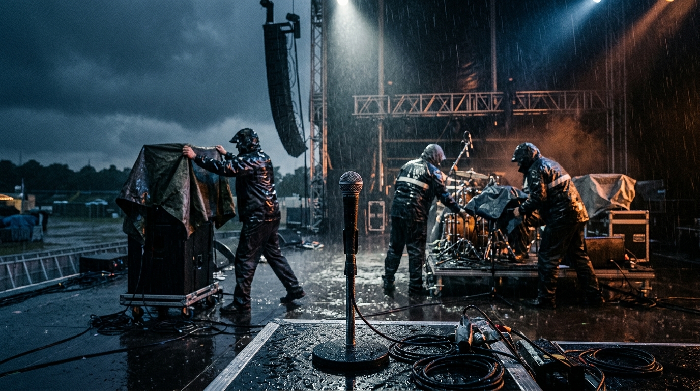 Furtuna a oprit show-ul: concerte în condiții extreme
