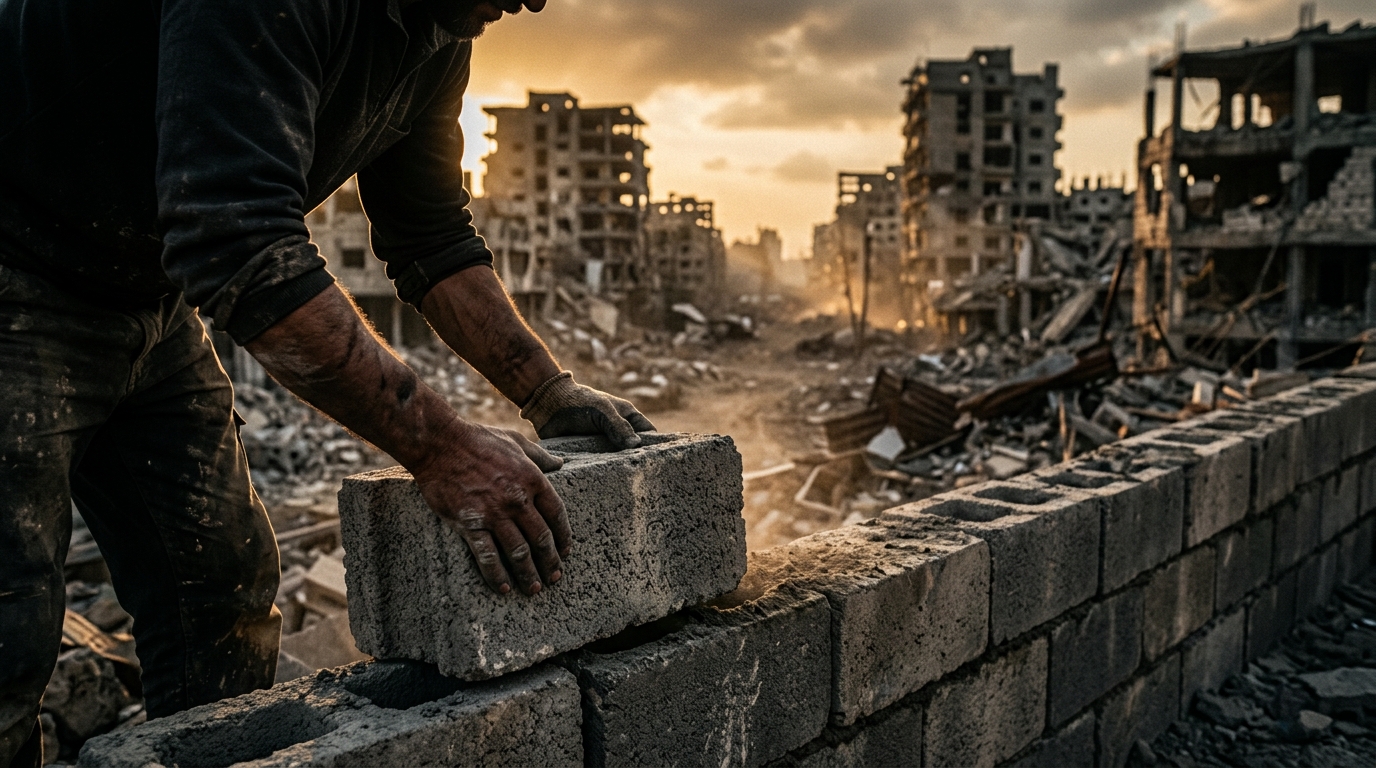 Gaza se reconstruiește cu cărămizi Lego făcute din moloz
