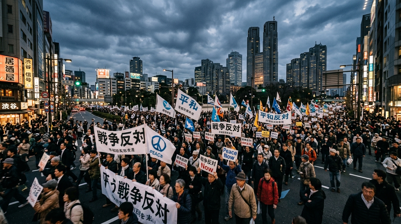 Japonia în stradă: cele mai mari proteste pacifiste din decenii