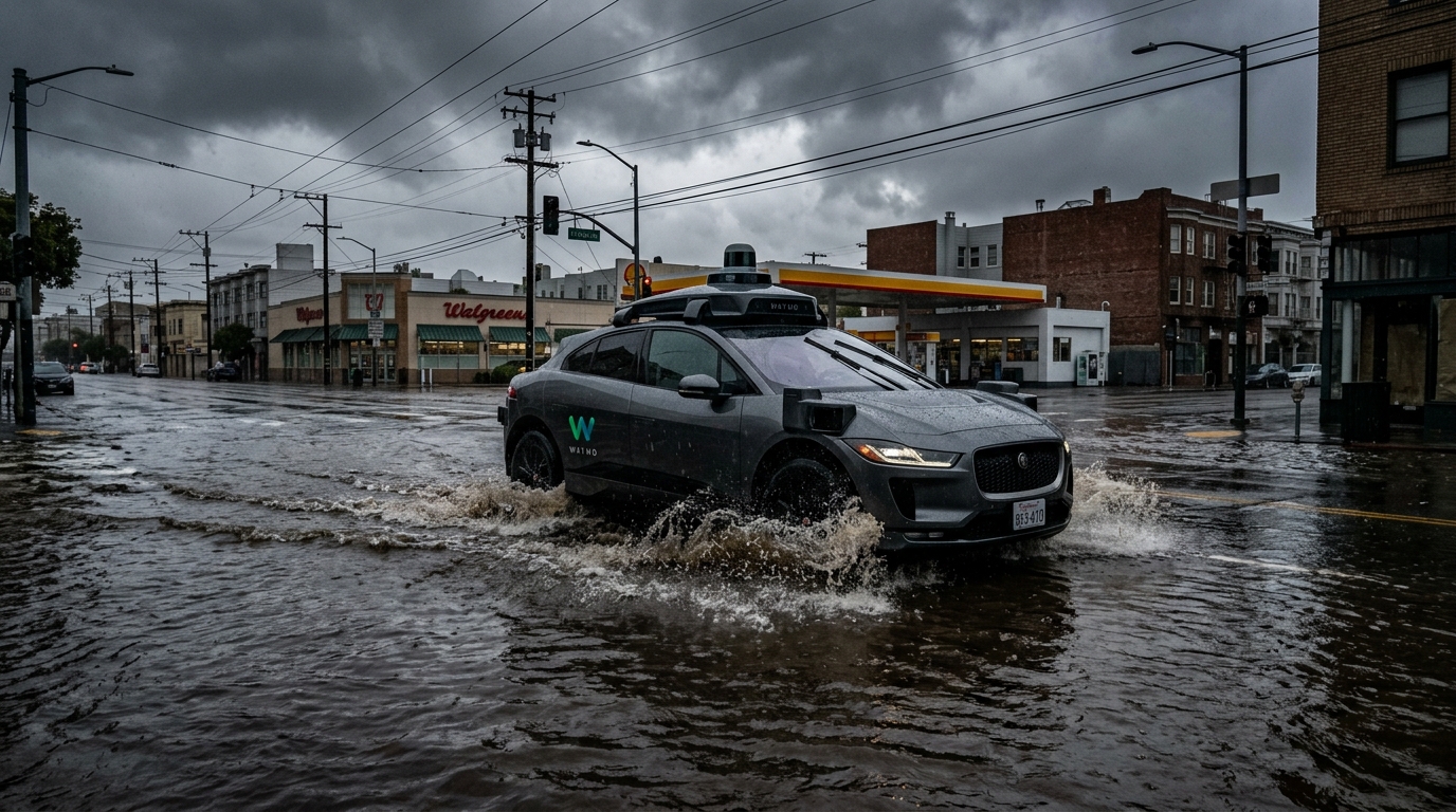 Waymo face recall: robotaxiurile au intrat în ape de inundație