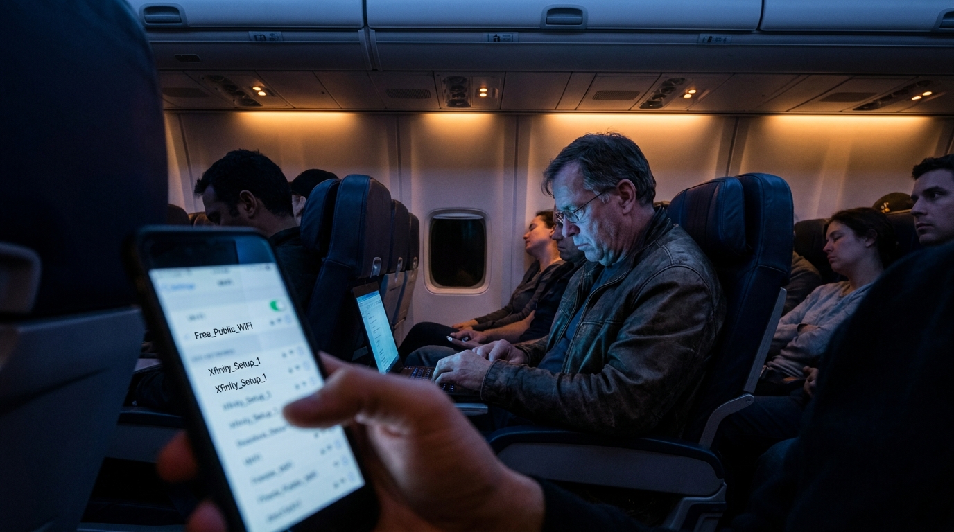 WiFi fals pe avion: hackerii care au furat date la 10.000 m