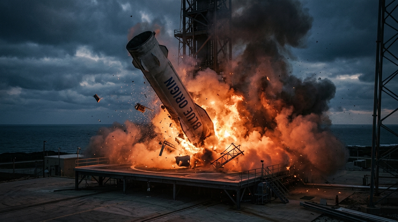 Blue Origin: victorie si esec in aceeasi lansare. New Glenn a reutilizat booster-ul, dar a livrat un satelit pe orbita gresita