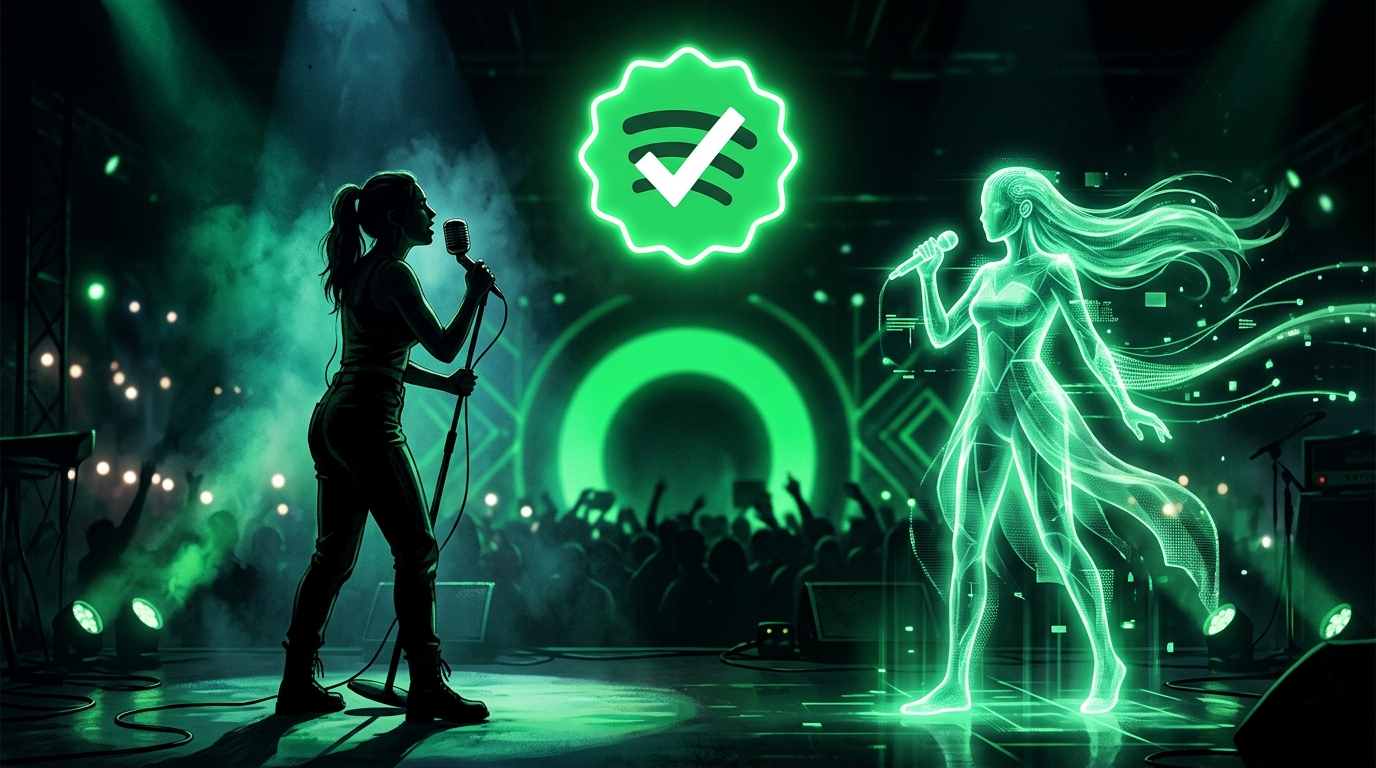 Spotify introduce badge-ul verde: cum separă platforma artiștii umani de muzica generată de AI
